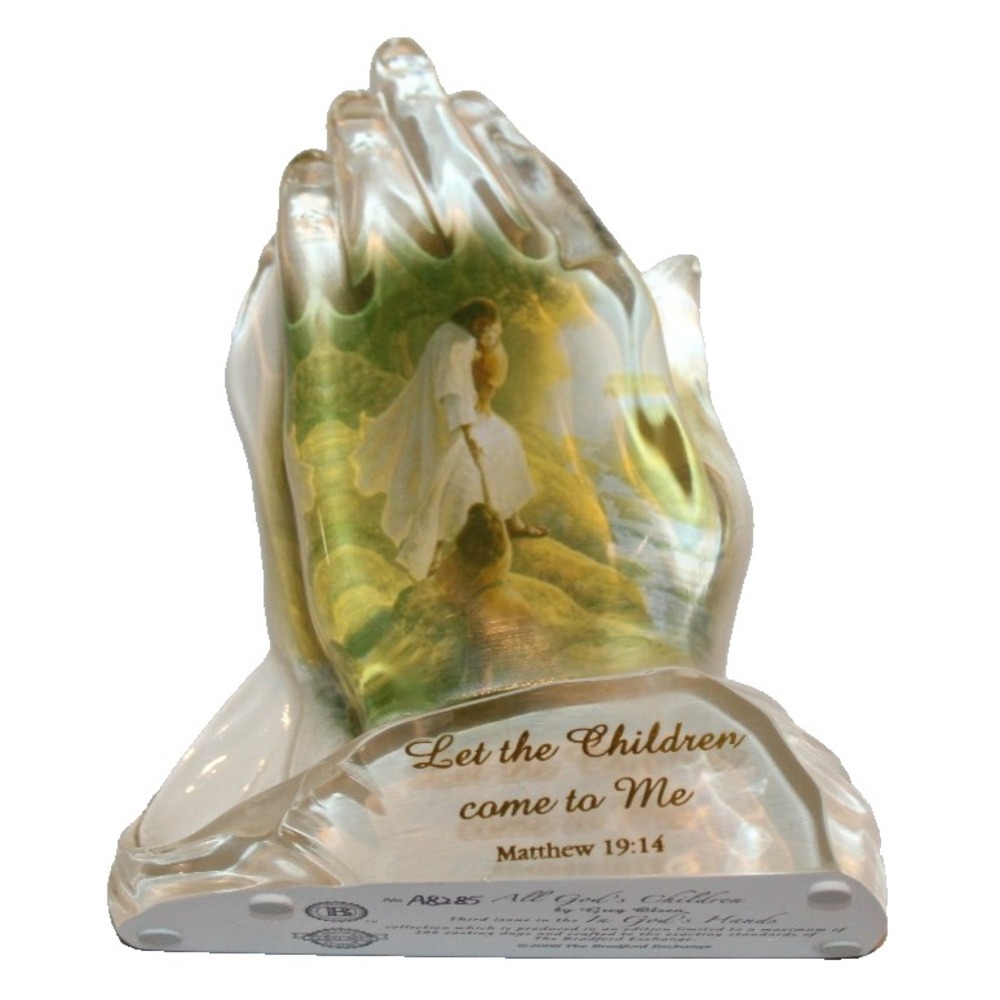 2008 Bradford Exchange praying hands Let the Children Come to Me No. A8285 Olsen